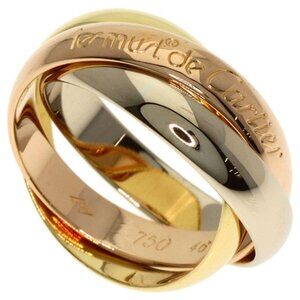 Cartier Trinity 46 Ring 18K Yellow Gold 18K White Pink